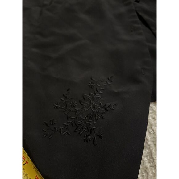 Black Floral Embroidered Button Top 24W Whimsigoth Fairy Grunge Dark Cottagecore - Picture 7 of 8